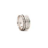 Two Silver Bead Fluid Ring | Hallmark 925 Silver