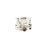 Star with Gems Fluid Ring | Hallmark 925 Silver