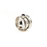 Star with Gems Fluid Ring | Hallmark 925 Silver