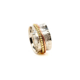 RoseGold & Gold Bead Fluid Ring | Hallmark 925 Silver