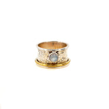 Gems with Gold Fluid Ring | Hallmark 925 Silver