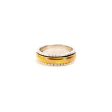 Band in Border Fluid Ring | Hallmark 925 Silver