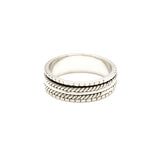 Pentastripe Silver Fluid Ring | Hallmark 925 Silver