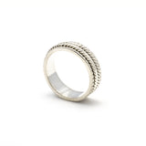 Pentastripe Silver Fluid Ring | Hallmark 925 Silver