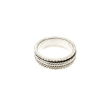 Pentastripe Silver Fluid Ring | Hallmark 925 Silver