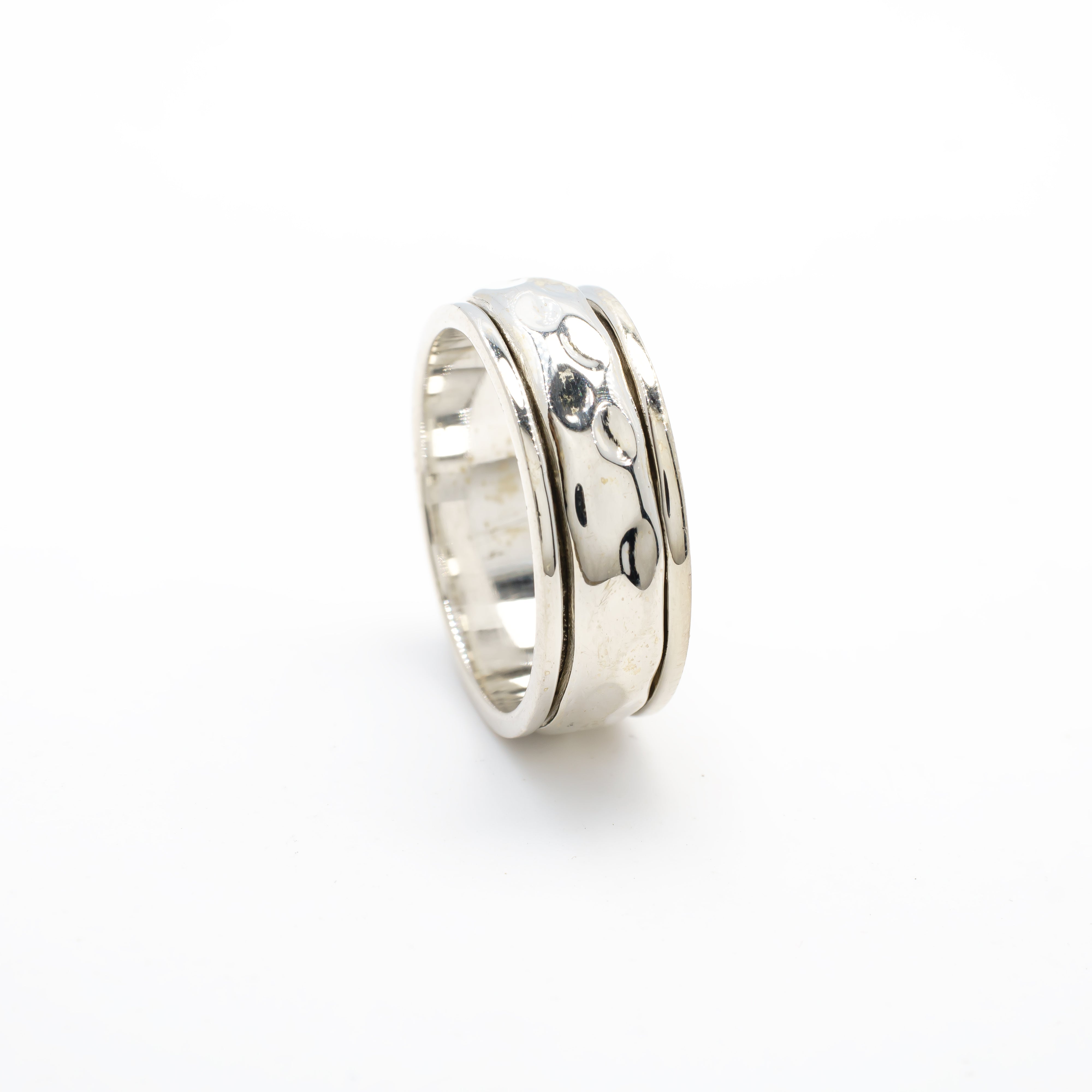 Hammered Band Fluid Ring | Hallmark 925 Silver