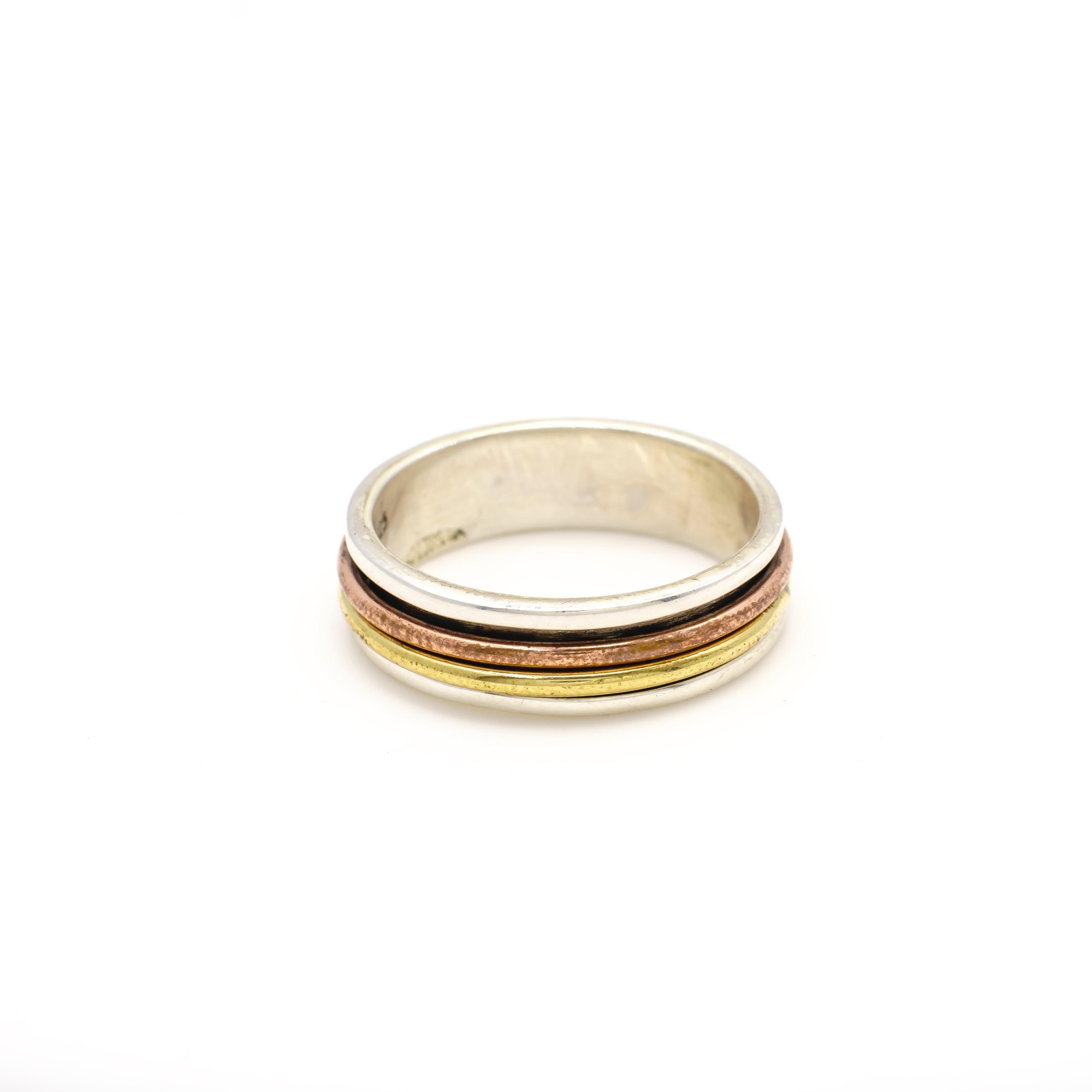 Quadristripe Thin Fluid Ring | Hallmark 925 Silver