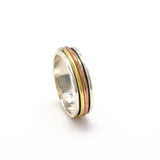 Quadristripe Thin Fluid Ring | Hallmark 925 Silver