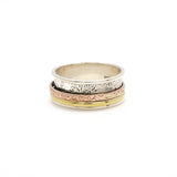 Quadristripe Thick Fluid Ring | Hallmark 925 Silver