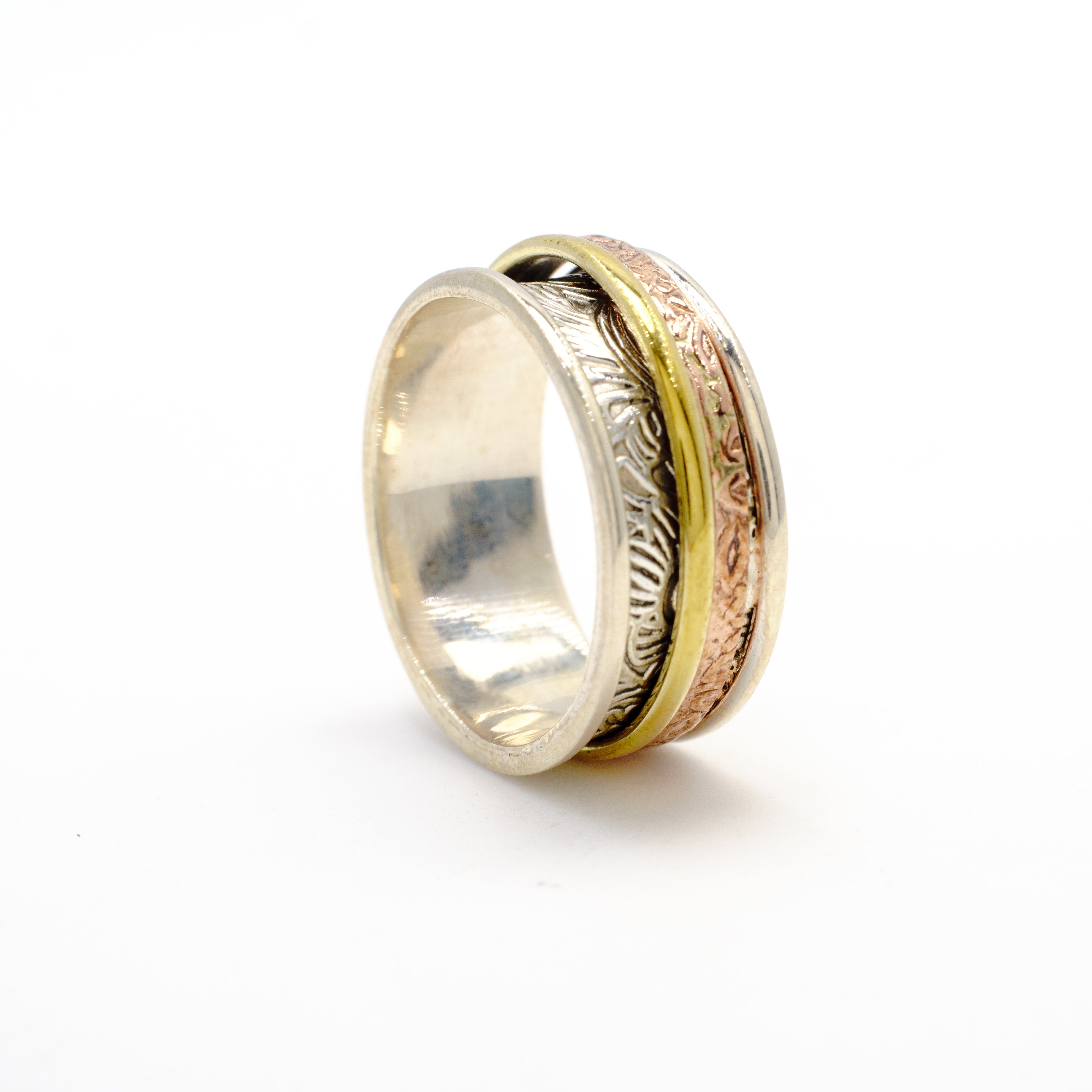 Quadristripe Thick Fluid Ring | Hallmark 925 Silver