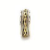 Gold Braid & Twist Fluid Ring | Hallmark 925 Silver