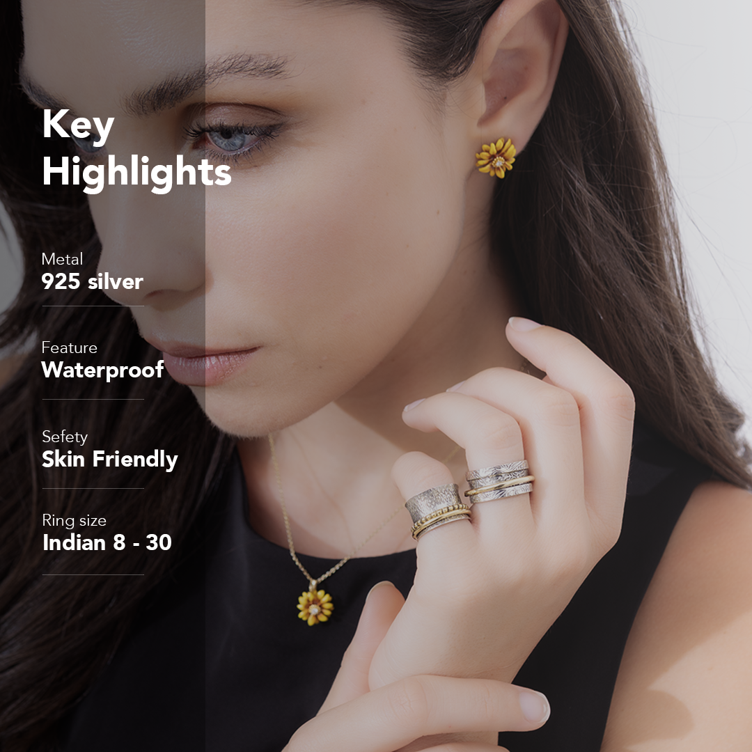 Gold Rolo Fluid | 925 Silver Ring for Women & Men