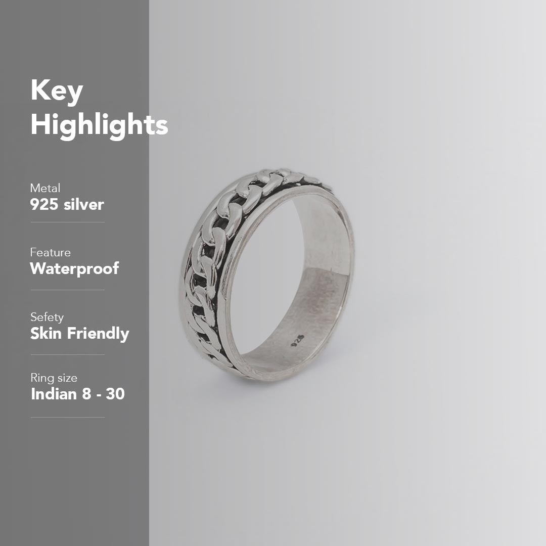 Ironbind Fluid | 925 Silver Ring for Women & Men