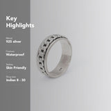 
  Buy Ironbind Fluid | 925 Silver Ring for Women & Men - ALL RINGS Online In India

