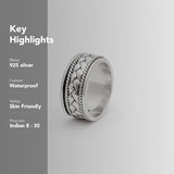 
  Buy Stonebraid Fluid | 925 Silver Ring for Women & Men - ALL RINGS Online In India
