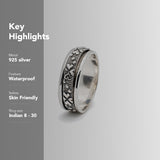 
  Buy Claddagh Fluid | 925 Silver Ring for Women & Men - ALL RINGS Online In India

