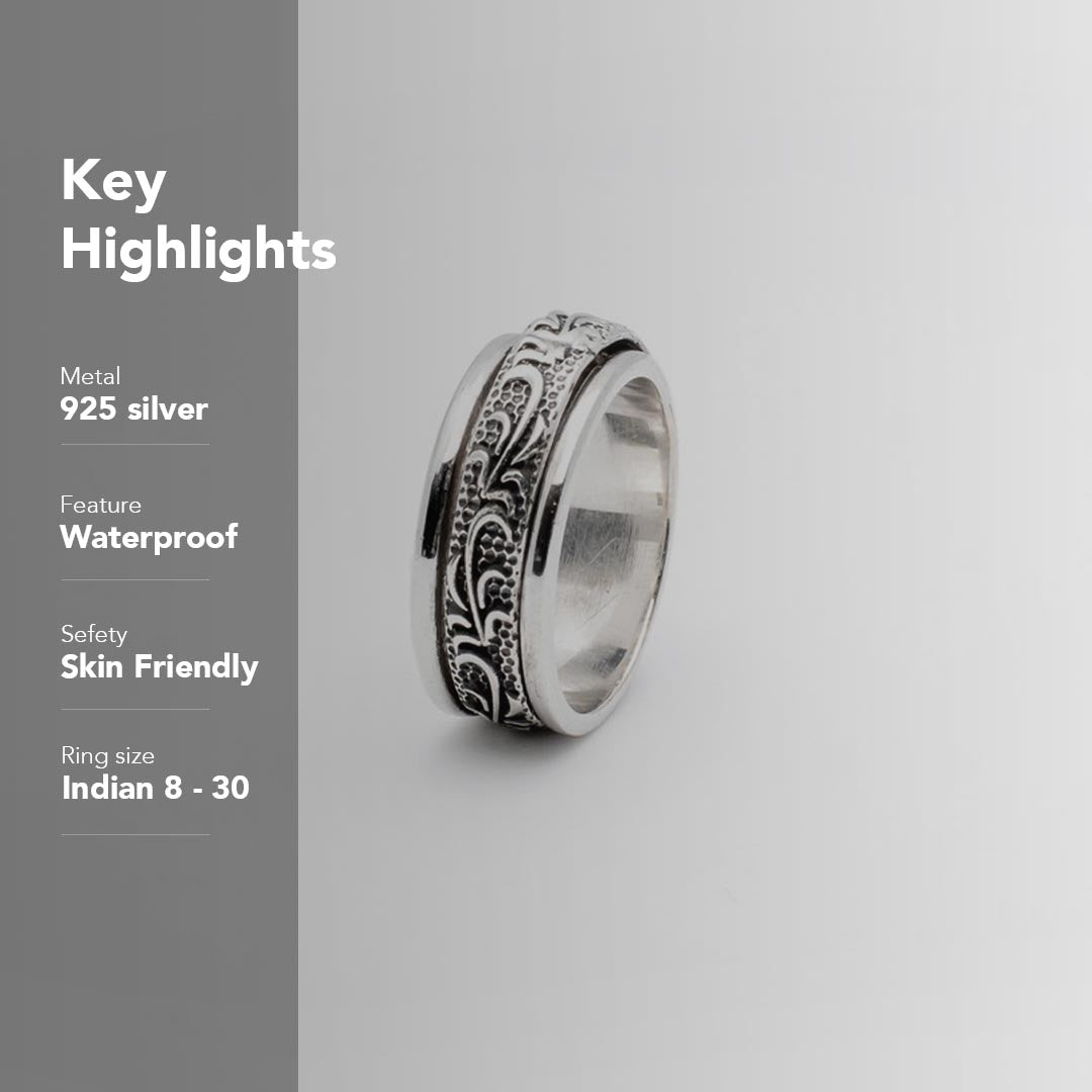 Valevine Fluid | 925 Silver Ring for Women & Men