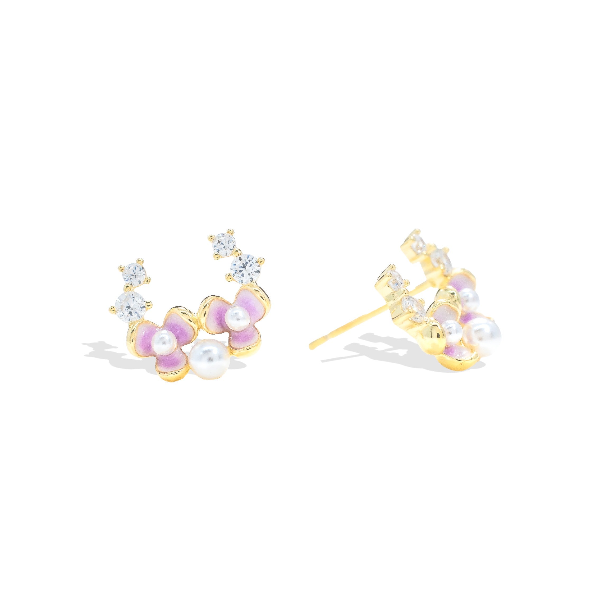 Ortensia Studs | Hallmark 925 Silver