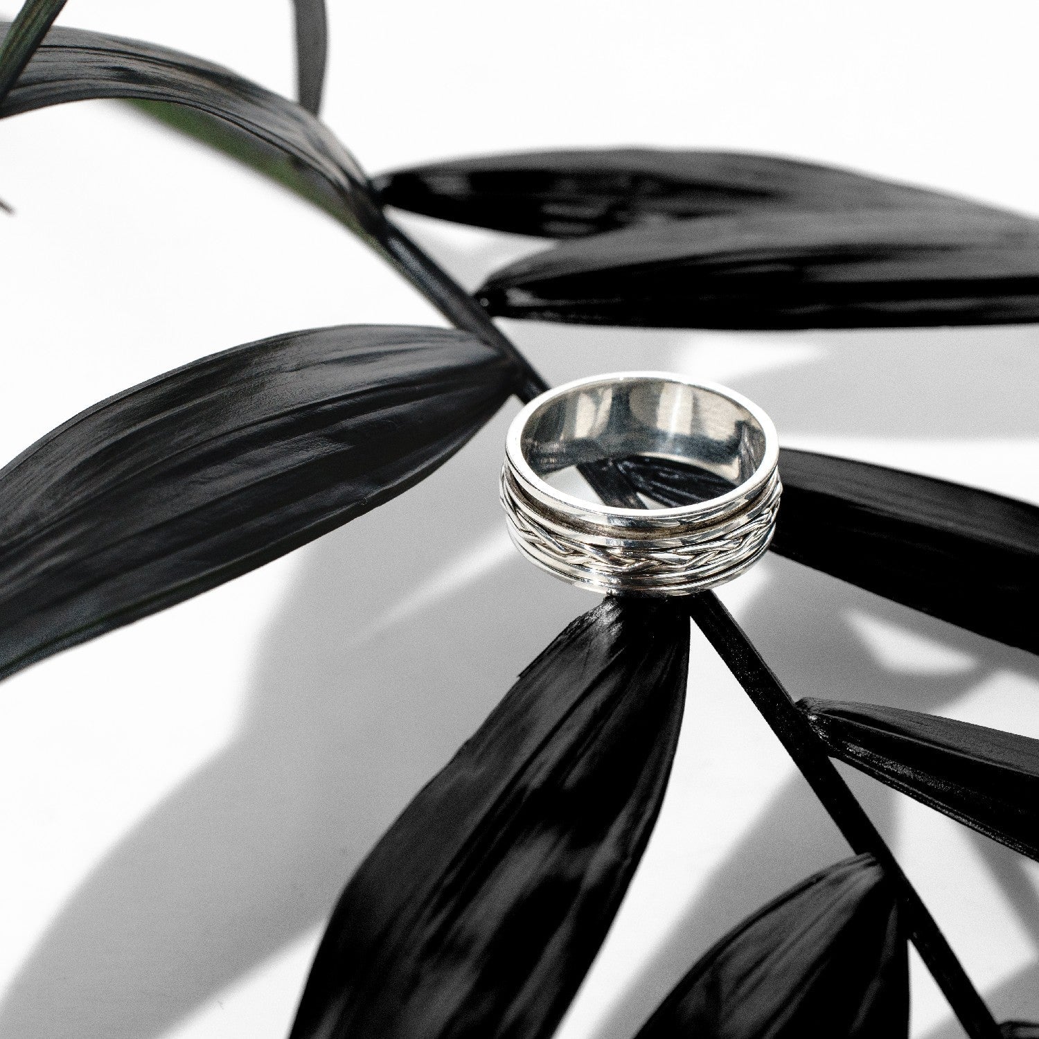 Flat Braid Fluid | 925 Silver Ring for Women & Men
