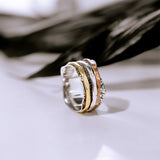 Tristripe Fluid Ring | Hallmark 925 Silver