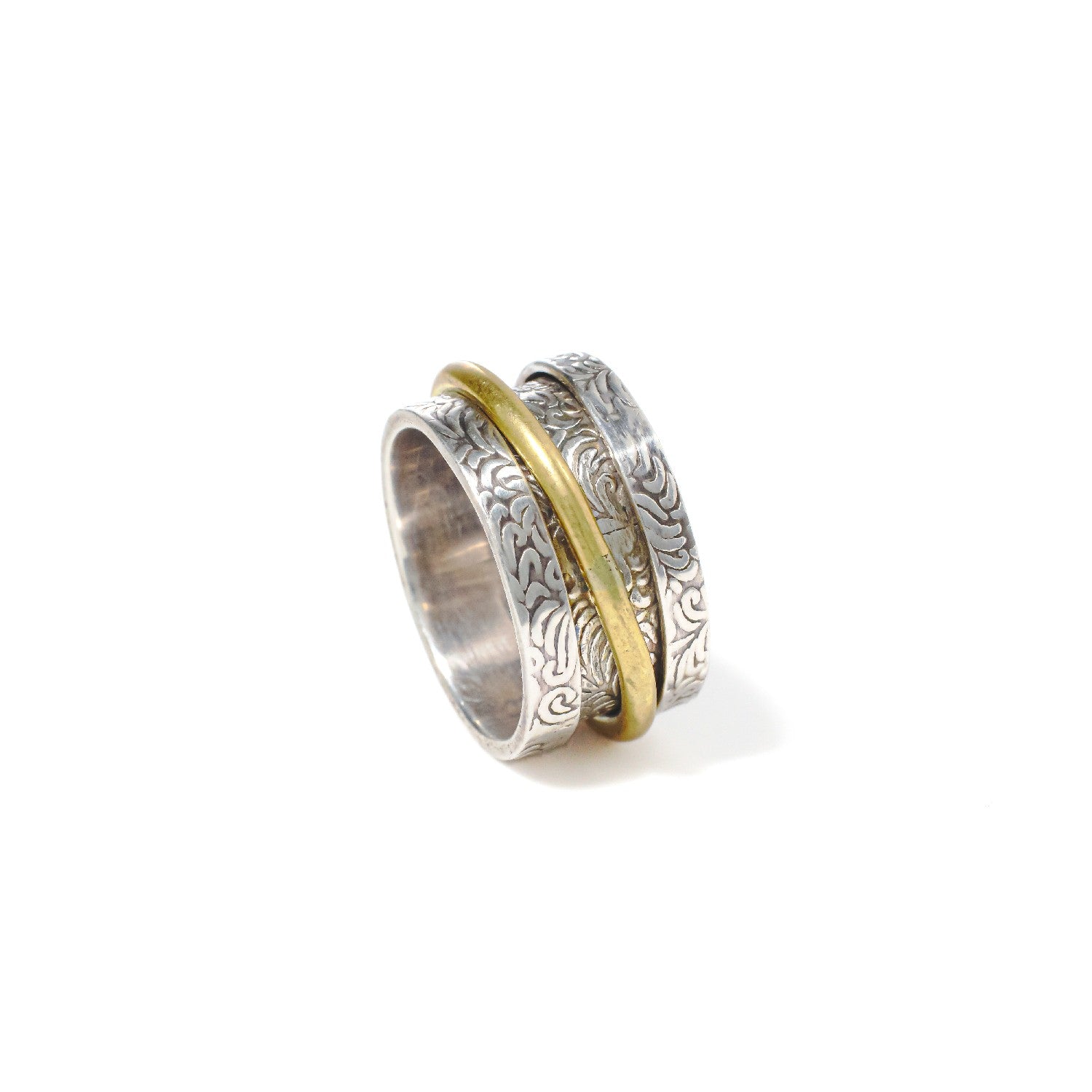 Band Border Fluid Ring | Hallmark 925 Silver