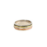 Coloured Pentastripe Fluid Ring | Hallmark 925 Silver