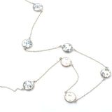 Dendrite Agate Long Gemstone Necklace | 925 Silver for Woman