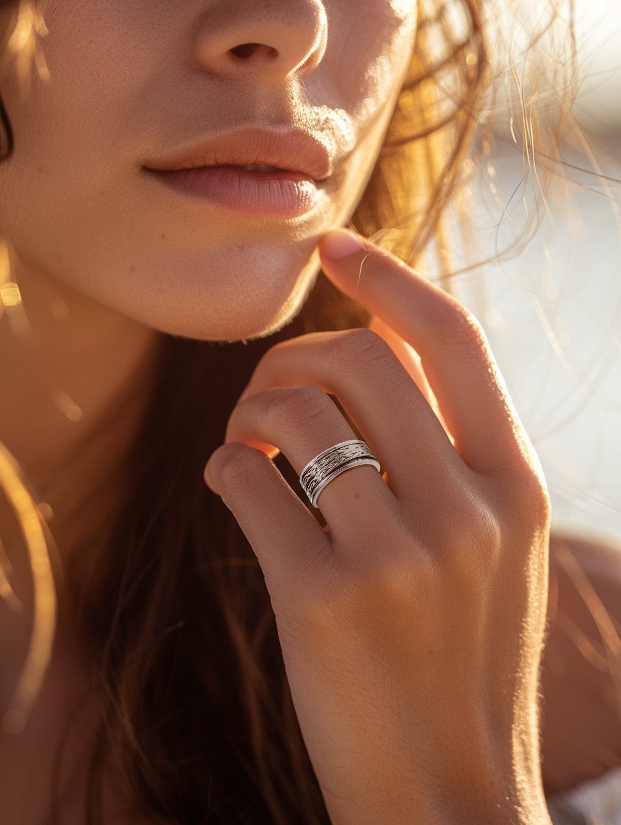 Double Flat Braid Fluid Ring | Hallmark 925 Silver