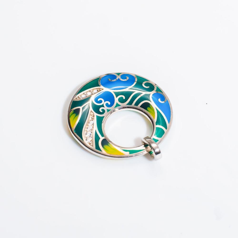 Silver pendant, silver pendant for women, Beautiful Silver pendant, Oprata pendant, colorful pendant, 3d pendant