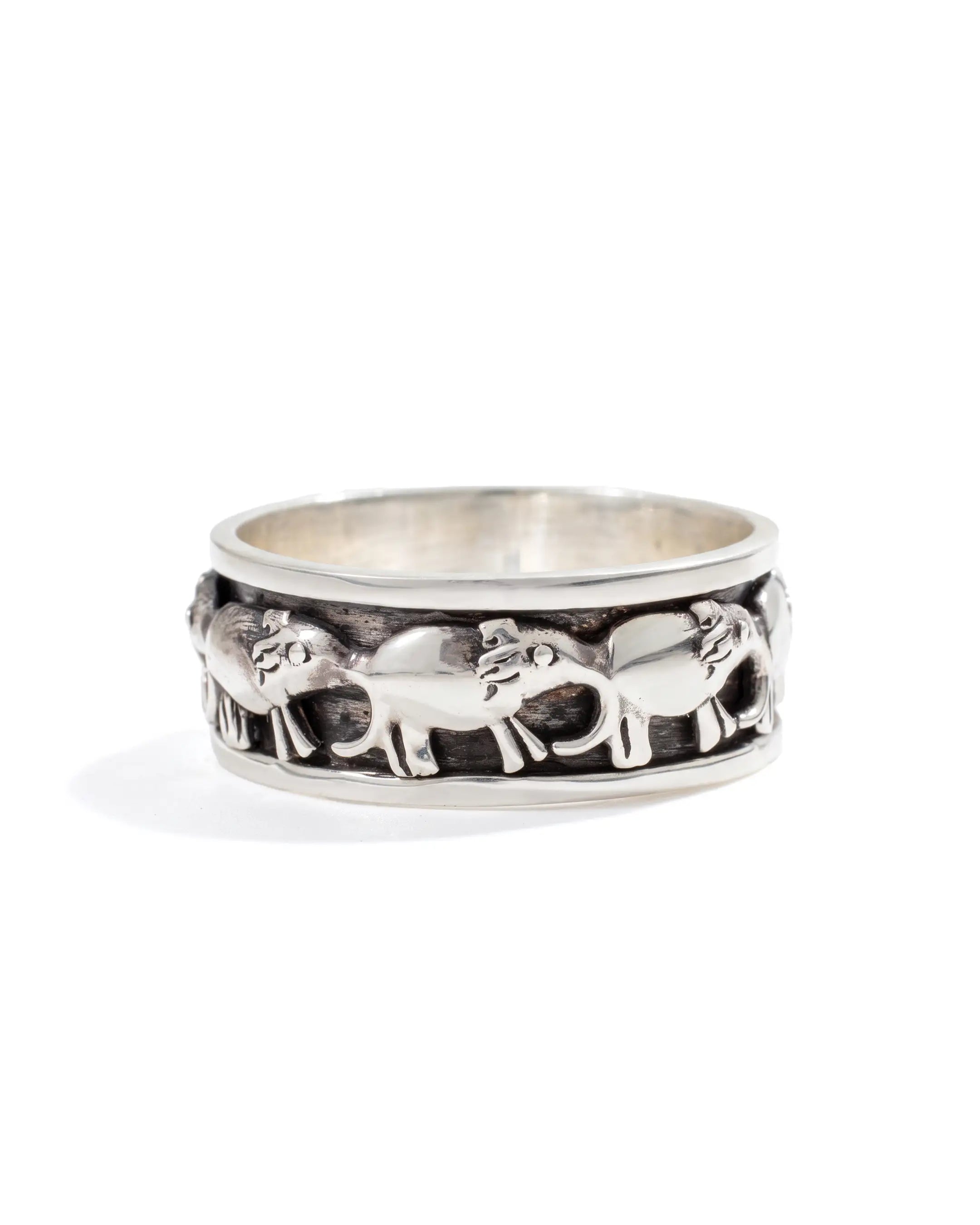 Elephant Fluid | 925 Silver Ring for Women & Men