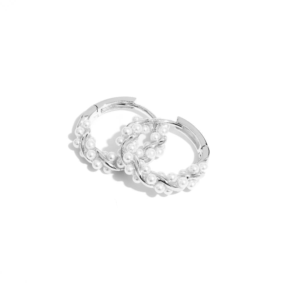 Silver hoops, silver earring for women, Beautiful Silver earring, Oprata earrings, colorful hoops, 3d earring, Flower earring, bee earring, pearl earring,