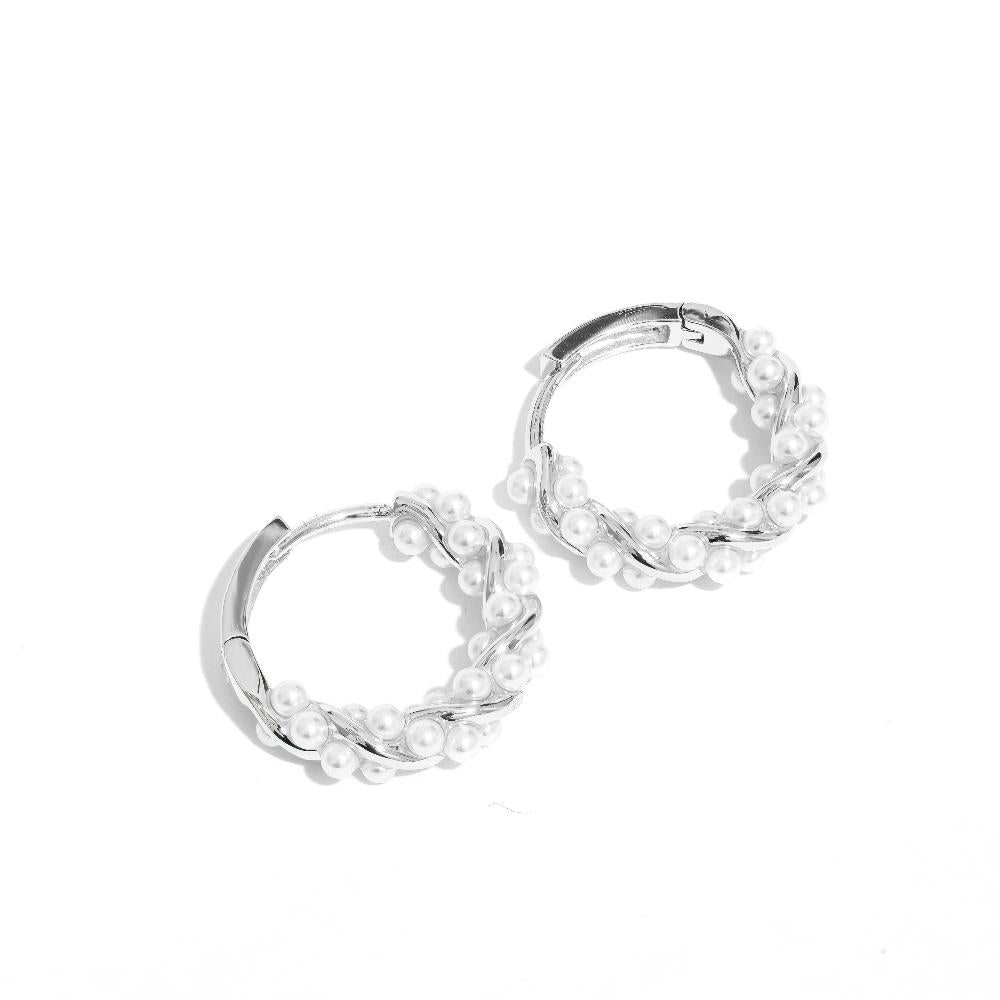 Silver hoops, silver earring for women, Beautiful Silver earring, Oprata earrings, colorful hoops, 3d earring, Flower earring, bee earring, pearl earring,