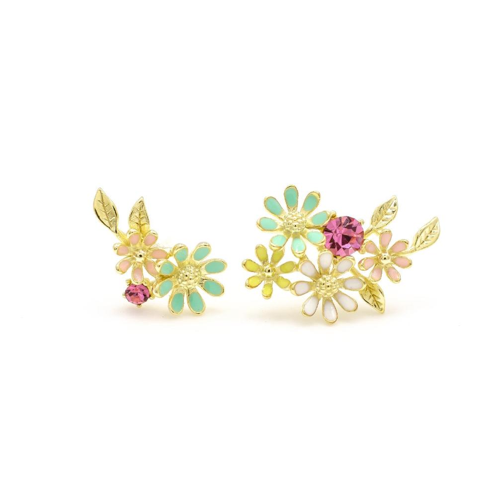 Silver earring, silver earring for women, Beautiful Silver earring, Oprata earrings, colorful hoops, 3d earring, Flower earring, bee earring, Butterfly earring, sunflower earring
