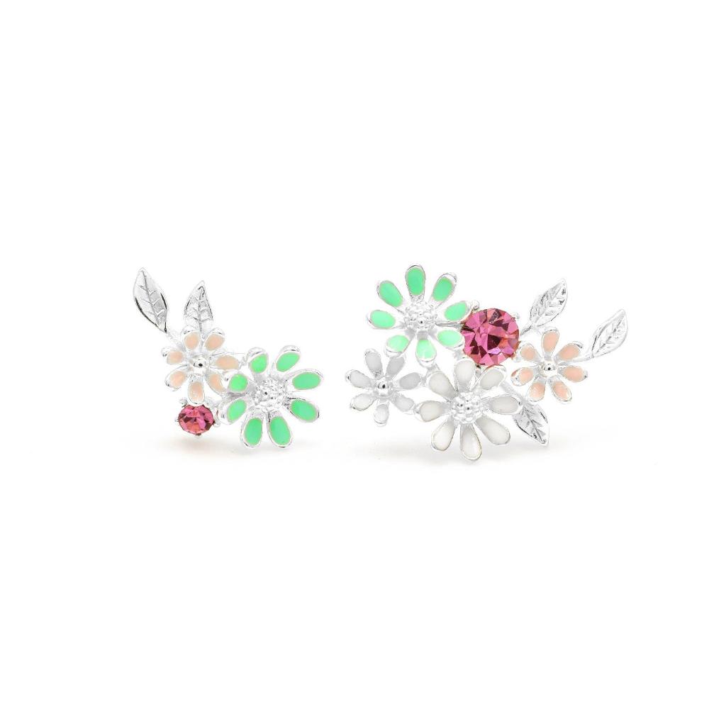 Silver earring, silver earring for women, Beautiful Silver earring, Oprata earrings, colorful hoops, 3d earring, Flower earring, bee earring, Butterfly earring, sunflower earring
