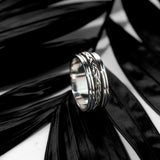 
  Silver ring, Spinner Ring, Silver ring for woman, Beautiful Silver ring, Oprata Rings, oxidised rings

