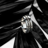 
  Silver ring, Spinner Ring, Silver ring for woman, Beautiful Silver ring, Oprata Rings, oxidised rings


