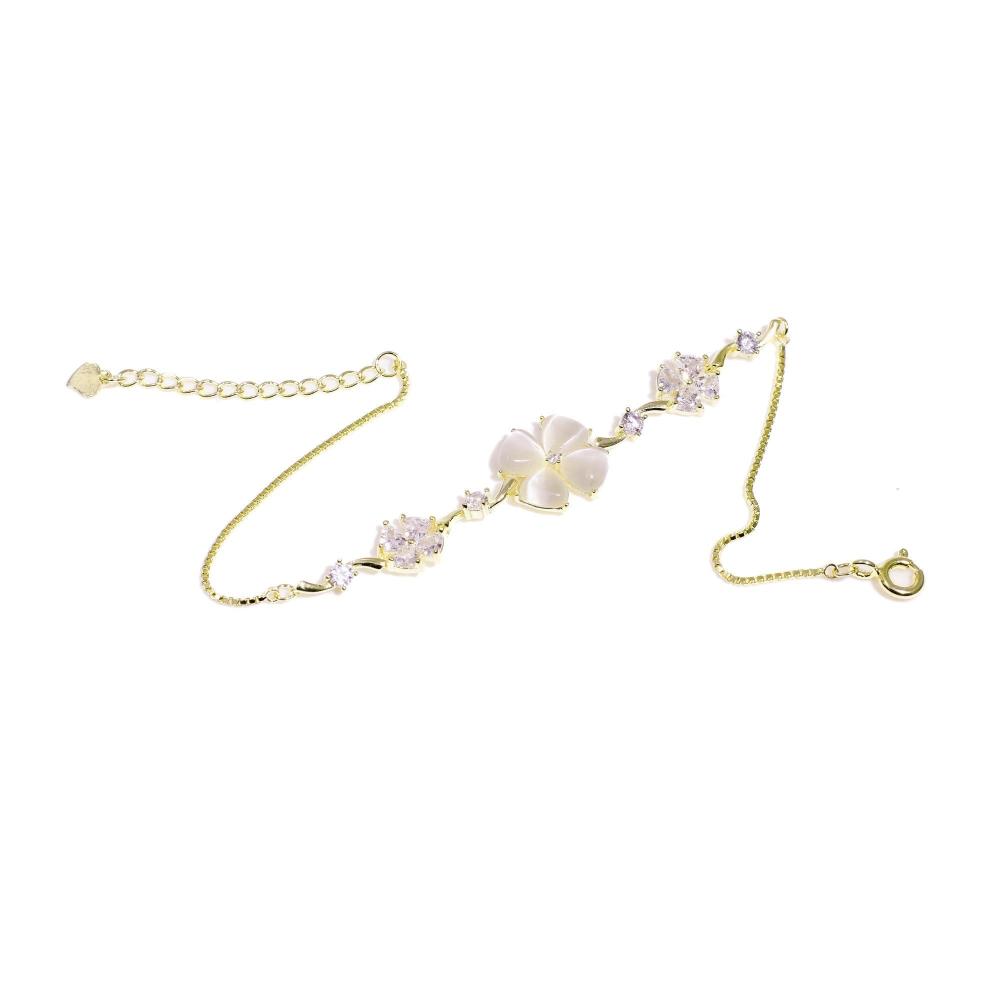 Diamond bracelet , Silver bracelet for woman, Beautiful Silver bracelet, Oprata bracelet, flower bracelet, Nature bracelet, Pearl bracelet