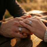 Flat Braid Fluid | 925 Silver Couple Ring