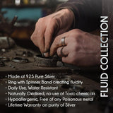 Silver ring, Spinner Ring, Silver ring for woman, Beautiful Silver ring, Oprata Rings, oxidised rings
