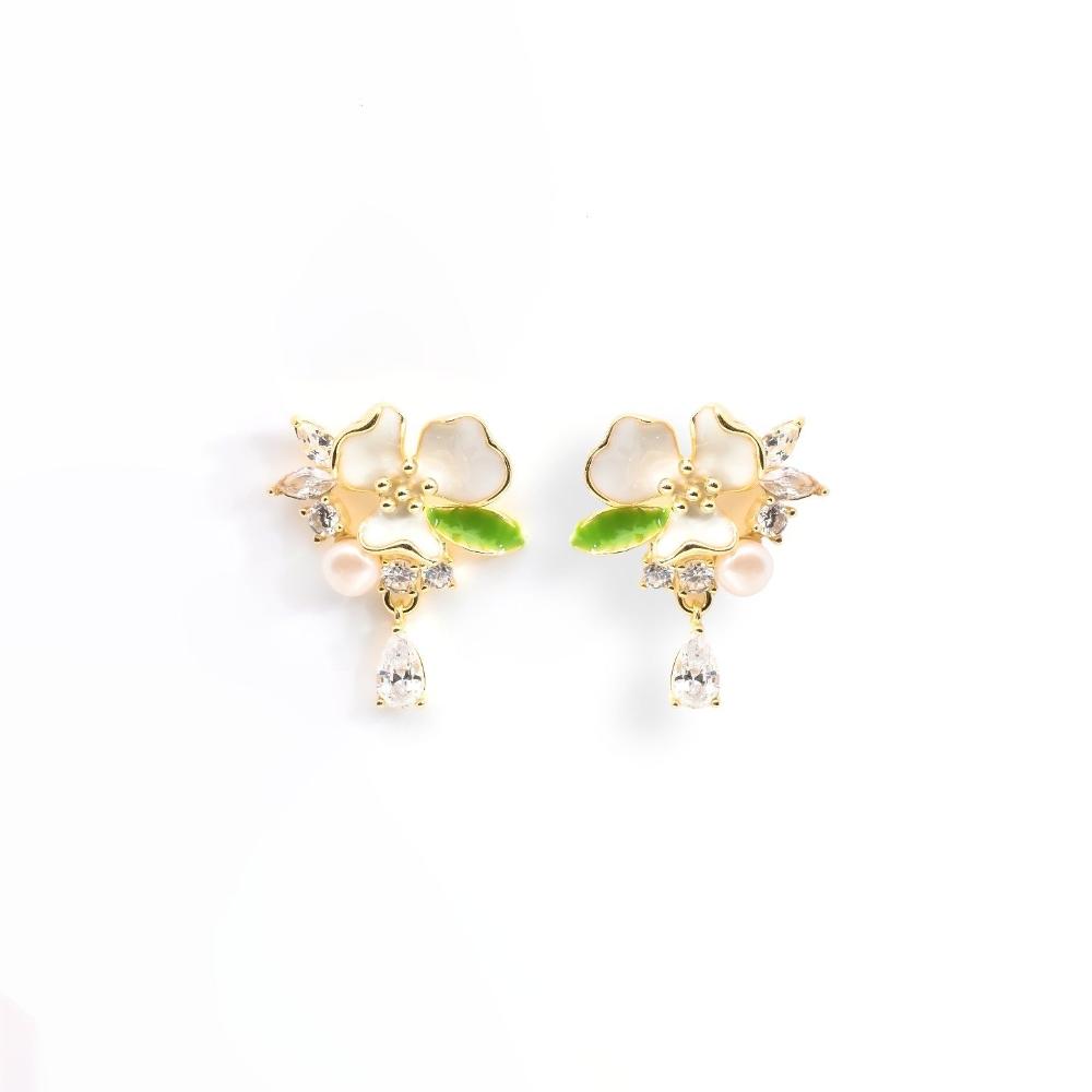 Silver earring, silver earring for women, Beautiful Silver earring, Oprata earrings, colorful hoops, 3d earring, Flower earring, bee earring, 
