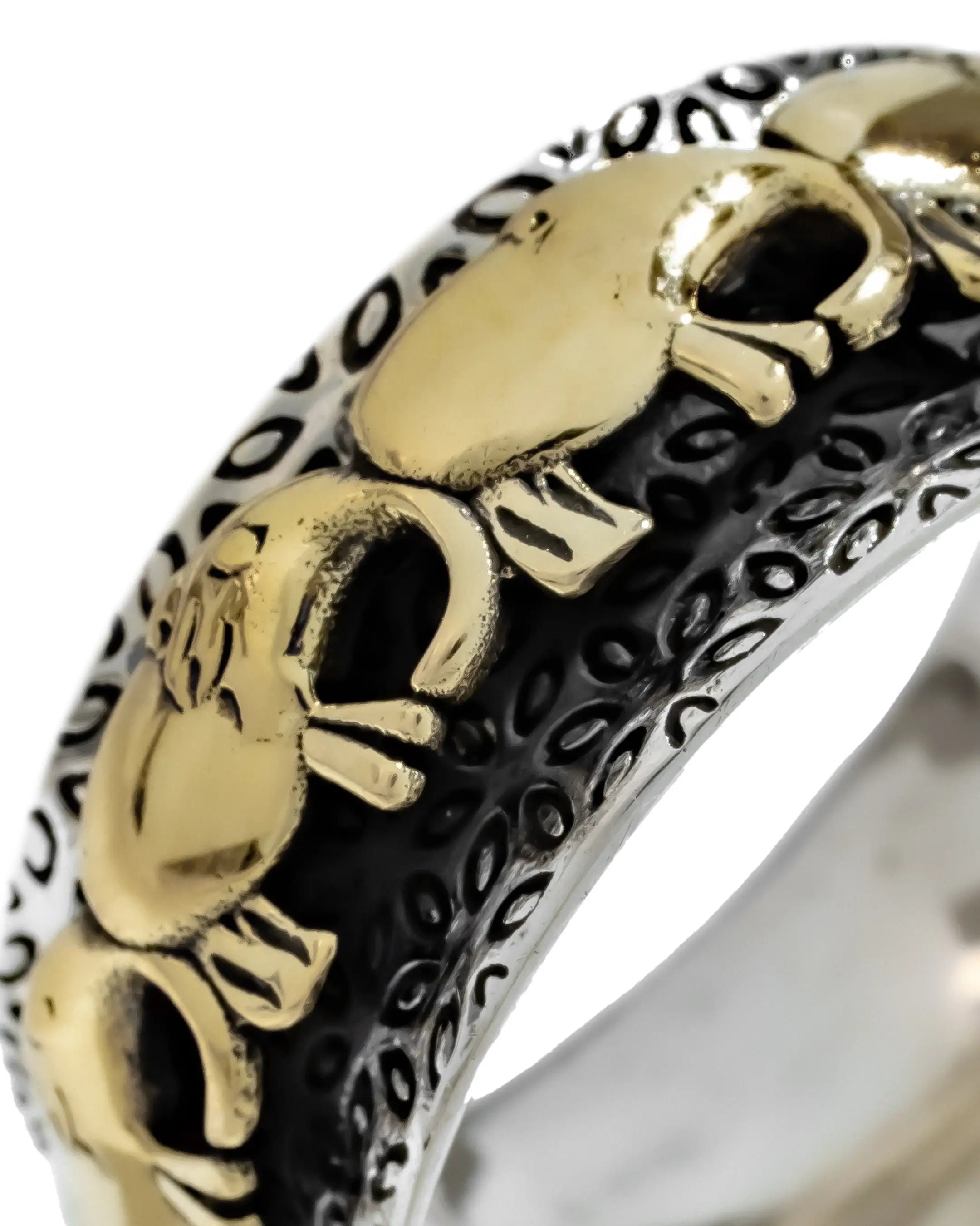 Golden Elephant Fluid | 925 Silver Ring for Women & Men