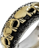 
  Buy Golden Elephant Fluid | 925 Silver Ring for Women & Men Online In India at Oprata
