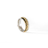 Golden X Fluid | 925 Silver Ring for Women & Men