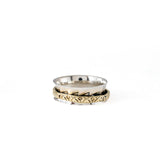 Golden X Fluid | 925 Silver Ring for Women & Men