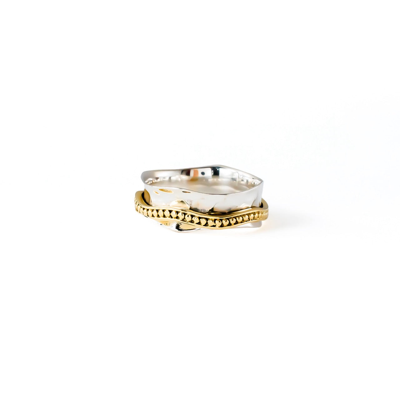 Hammered Cascade Fluid | 925 Silver Ring for Women & Men