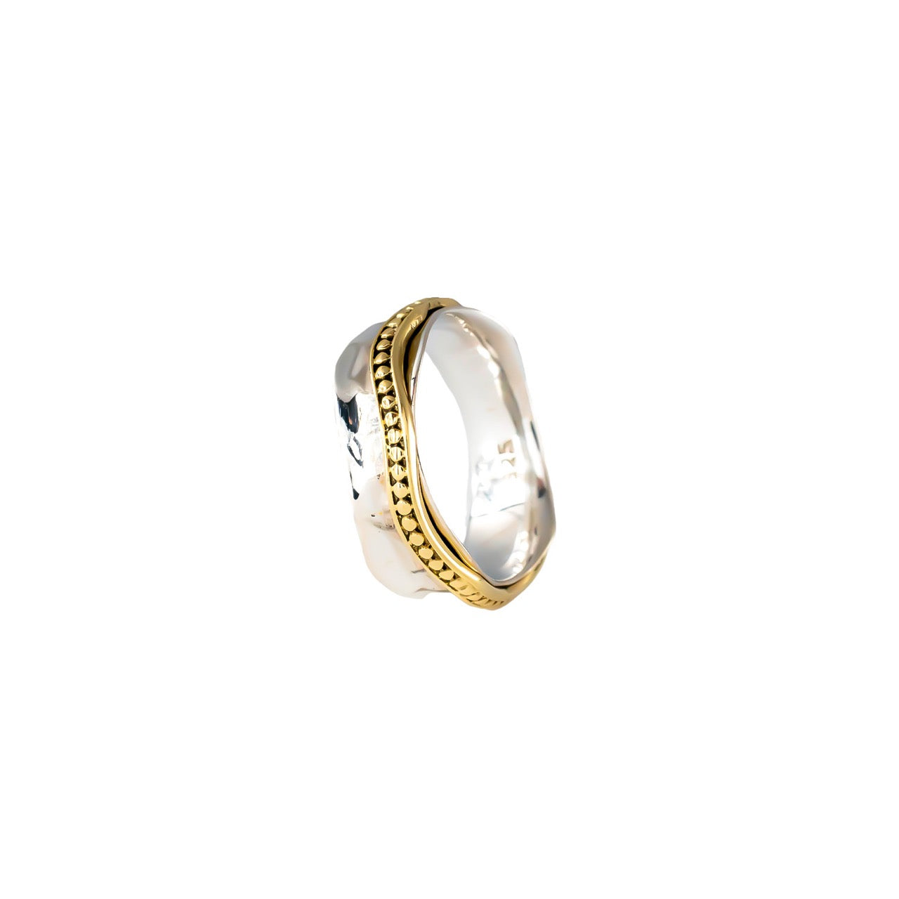 Hammered Cascade Fluid | 925 Silver Ring for Women & Men