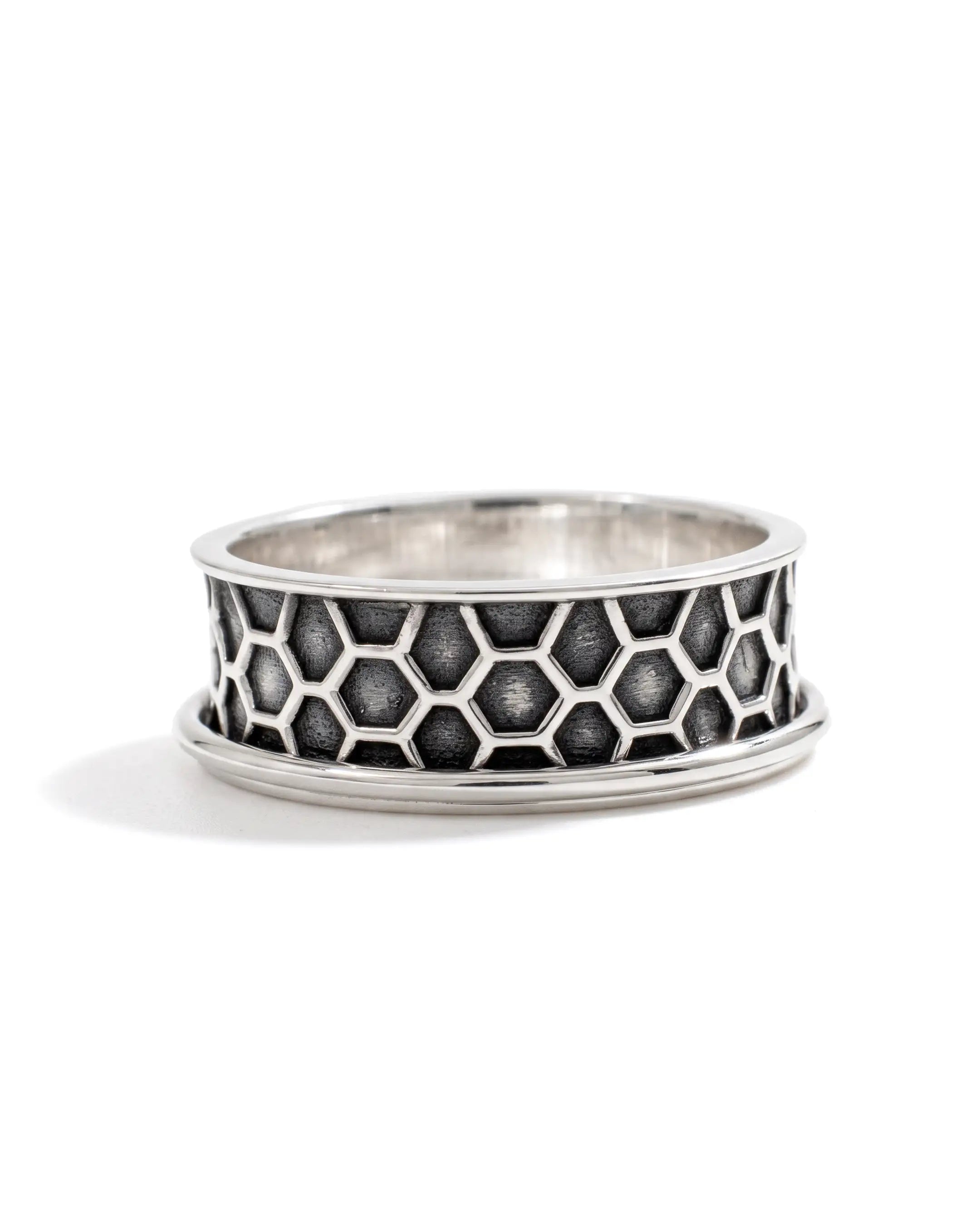 Honeycomb Fluid | 925 Silver Ring for Women & Men