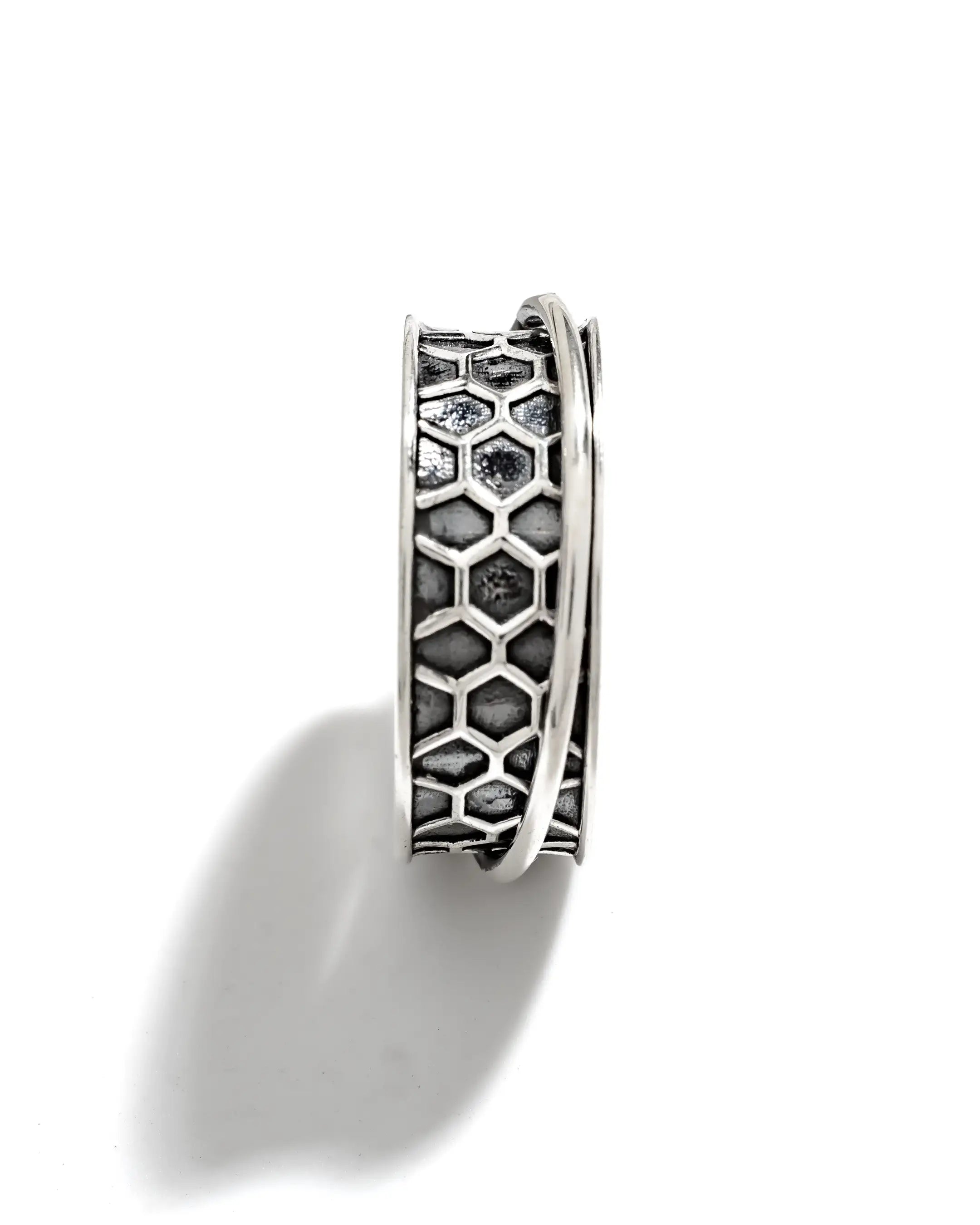 Honeycomb Fluid | 925 Silver Ring for Women & Men