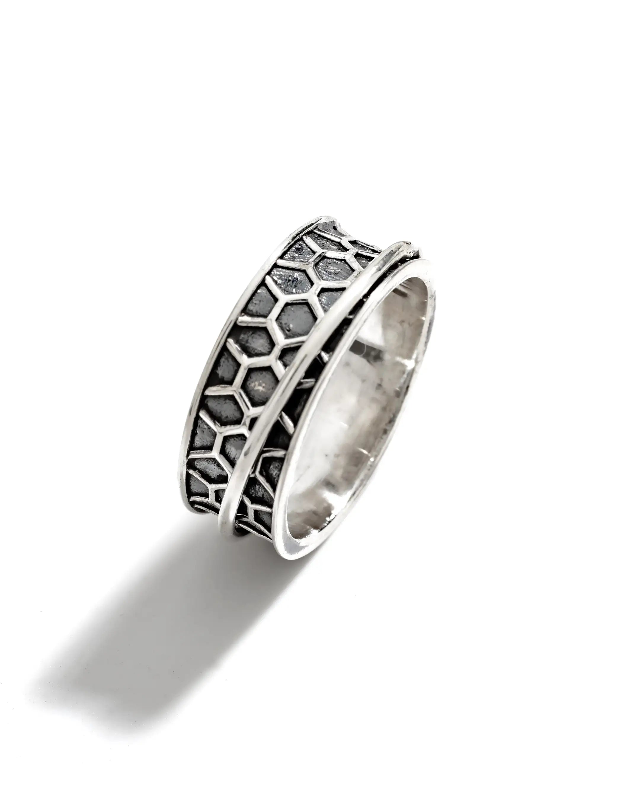 Honeycomb Fluid | 925 Silver Ring for Women & Men
