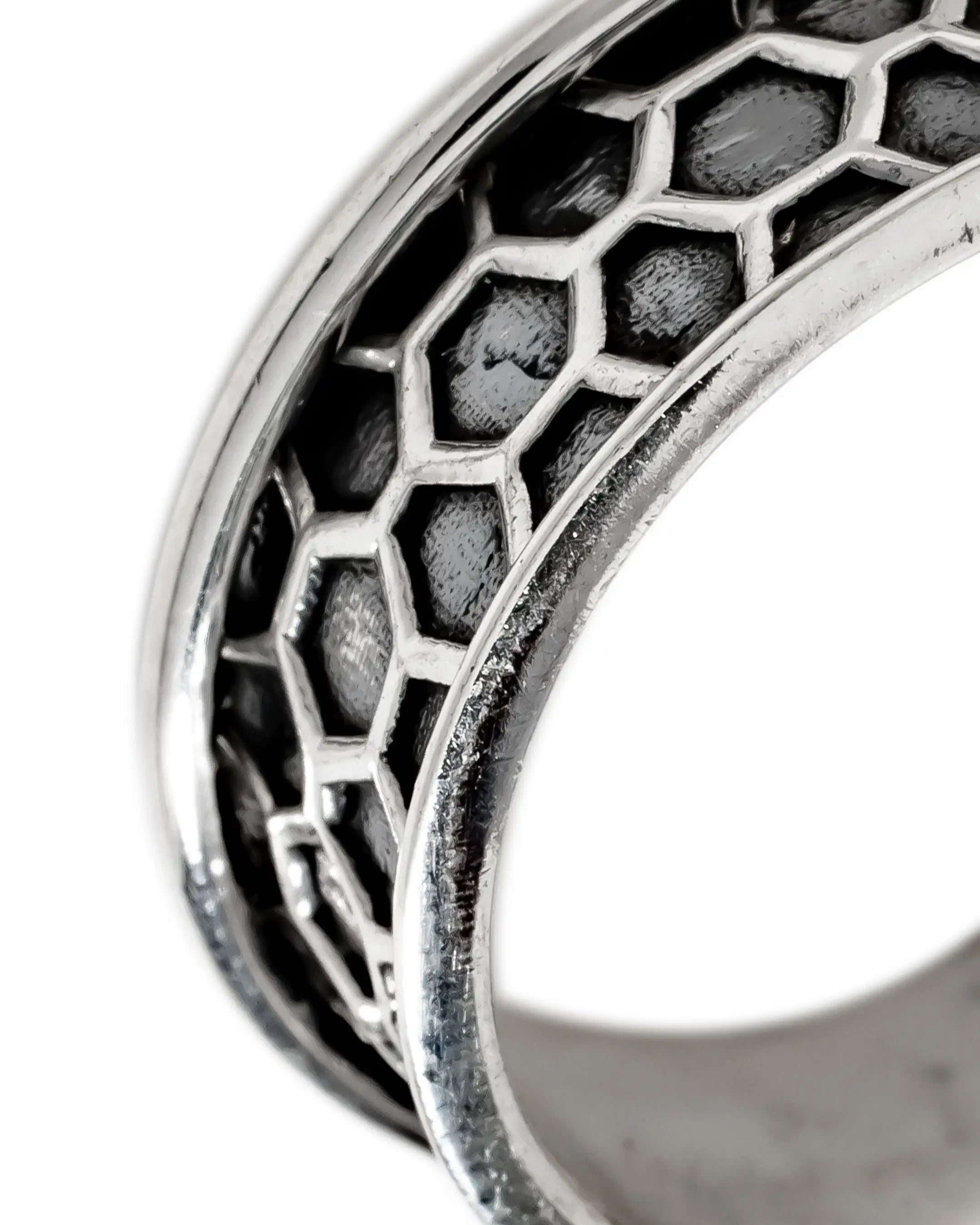 Honeycomb Fluid | 925 Silver Ring for Women & Men